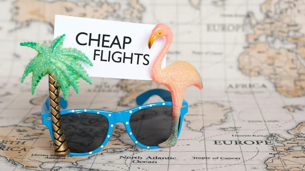 cheap flights on holiday concept