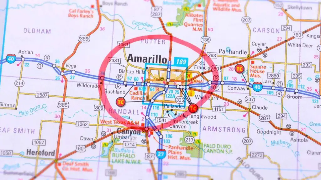 Directions To Amarillo find the location of Amarillo Texas on the map