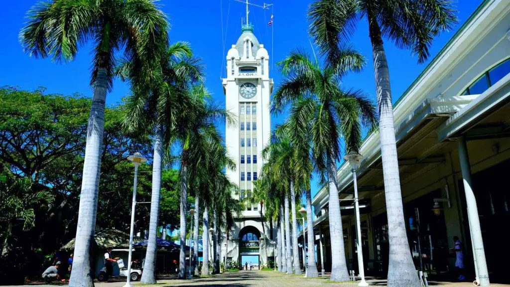 aloha tower located in Hawaiian island