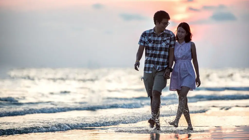 romantic couple on Pismo Beach