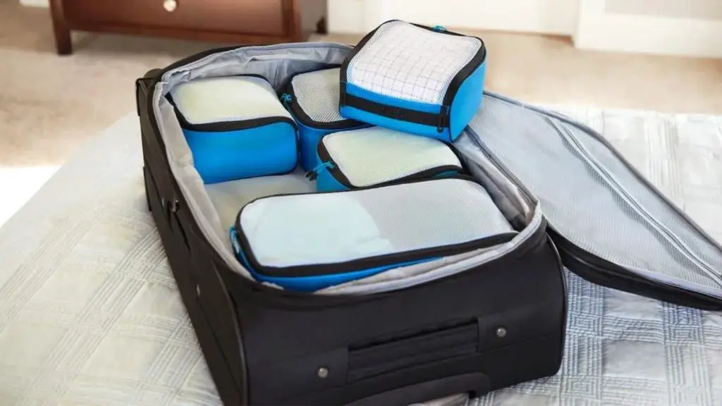 pack a suitcase with packing cubes