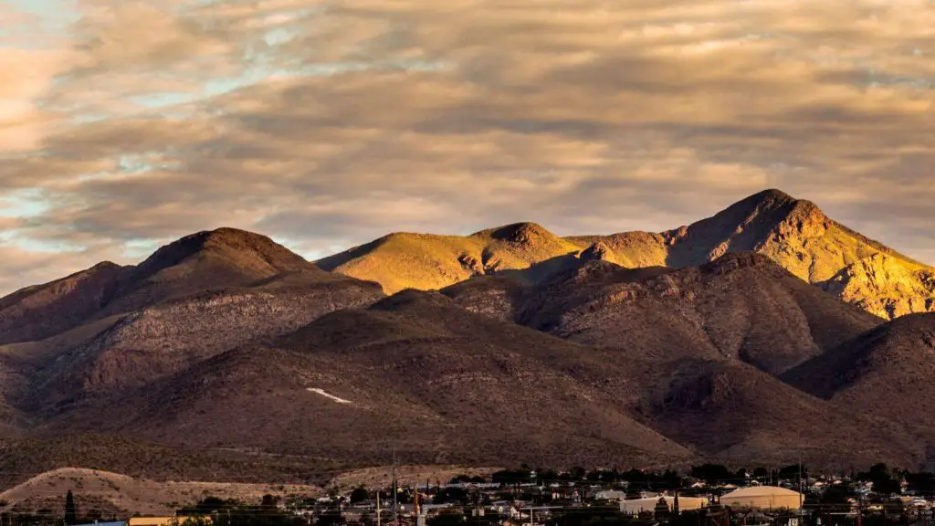 Golden hour at Franklin mountains