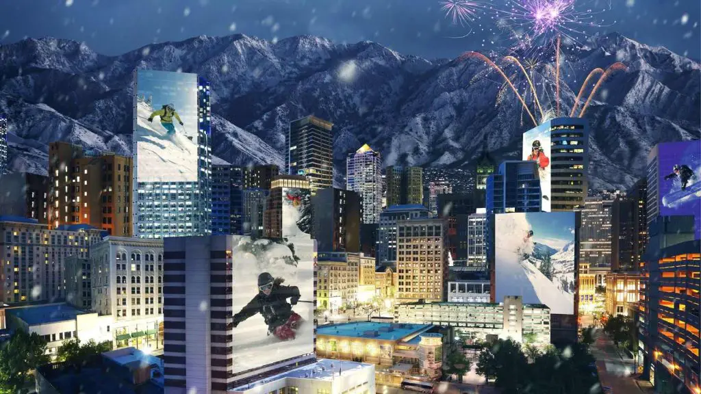 beautiful view of the Salt Lake City New Years Eve