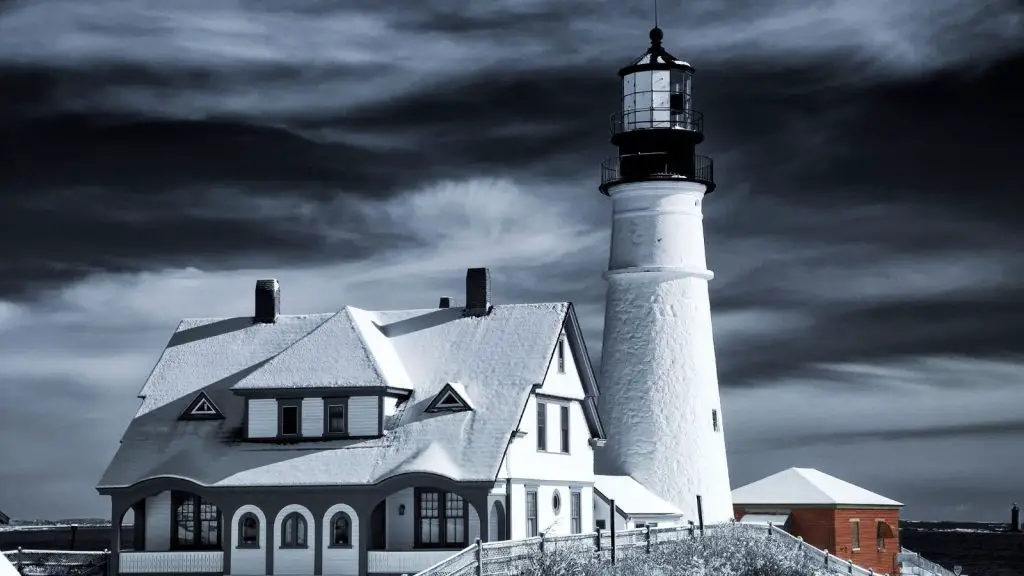 Maine's Portland headlight in winter