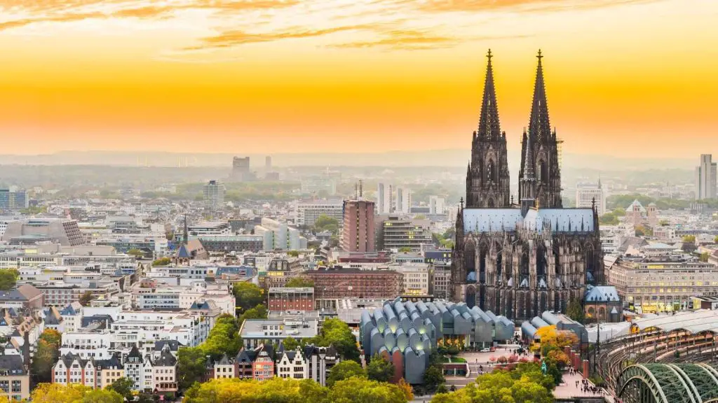 View of Cologne a city in Germany